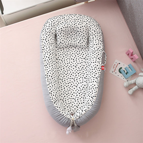 Cuna Portátil Plegable con Malla Transpirable, Desmontable y Lavable
