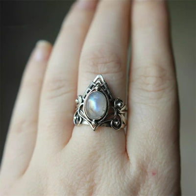 Anillo de Piedra de Luna Boho Vintage - Joyería Fina para Mujeres - Image 8