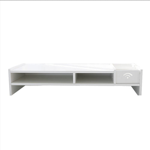 Soporte Elevador para Monitor y Laptop con Almacenamiento en Madera
