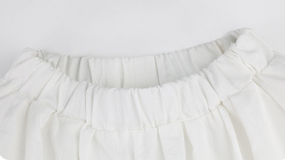 Conjunto Infantil Blusa con Moño y Shorts Blancos - Image 12