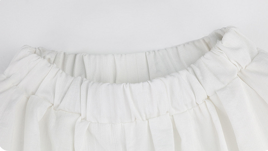 Conjunto Infantil Blusa con Moño y Shorts Blancos - Image 12