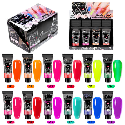 Set de 12 Colores Extensores de Uñas con Lentejuelas - Image 4