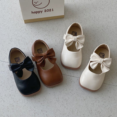 Zapatos de Cuero Suave para Niñas - Estilo Otoñal Cómodos y Elegantes