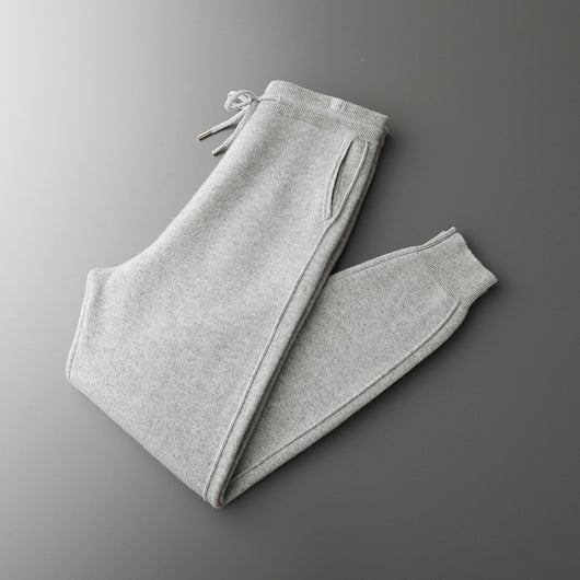 Pantalones Harem Casual de Lana Gruesa con Cintura Alta para Hombre - Image 6