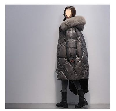 Chaqueta Acolchada Oversized con Capucha y Cuello de Piel - Tallas Grandes - Image 12