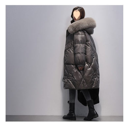 Chaqueta Acolchada Oversized con Capucha y Cuello de Piel - Tallas Grandes - Image 12