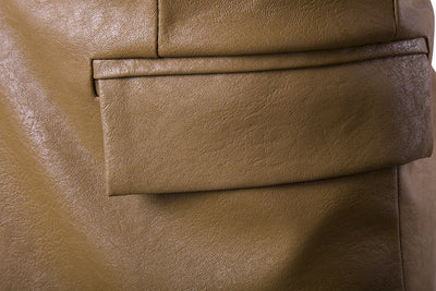 Blazer Ejecutivo de Cuero PU con Botón Simple - Image 17