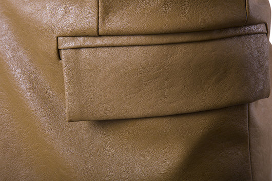 Blazer Ejecutivo de Cuero PU con Botón Simple - Image 17