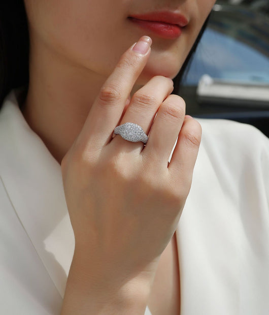 Anillo de Plata Esterlina S925 con Moissanita para Hombre - Estilo Hip Hop - Image 11