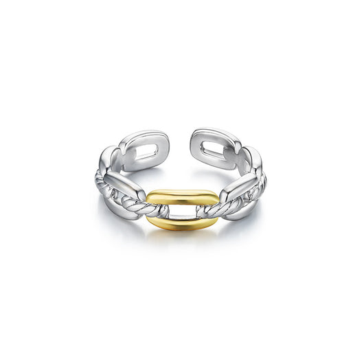 Anillo Trenzado Geométrico en Metal - Image 7