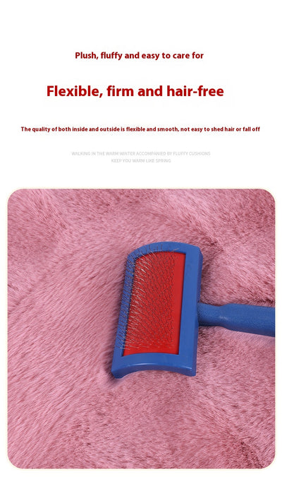 Juego de Cojines para Auto Invierno Terciopelo Burbuja Conejo Peluche sin Respaldo - Image 23