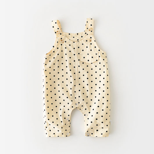 Overol Ajustable para Bebé con Lunares y Colores Sólidos - Image 5