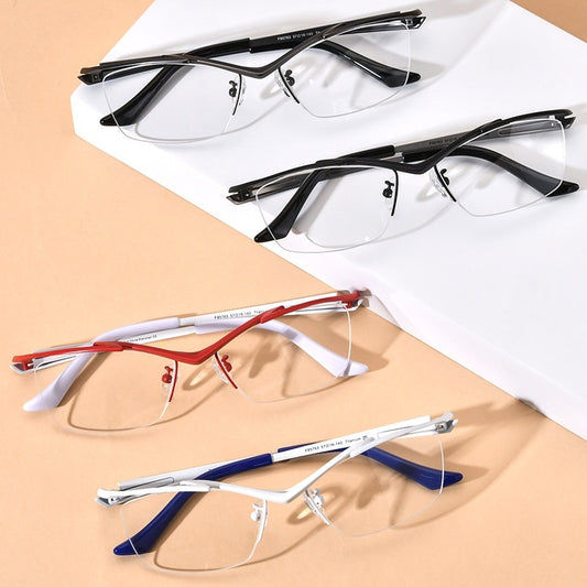 Gafas para Miopía Montura Cuadrada Semiarmazón para Mujer