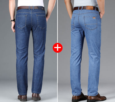 Pantalones Vaqueros Hombre Verano Ice Silk Ultradelgados Rectos Elásticos - Image 10