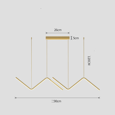 Lámpara de Techo Minimalista Moderna con Diseño Geométrico Irregular - Image 3