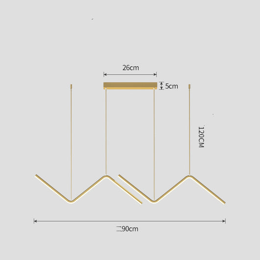 Lámpara de Techo Minimalista Moderna con Diseño Geométrico Irregular - Image 3