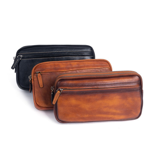 Billetera Vertical de Cuero Genuino Primera Capa Diseño Cuadrado para Hombre - Image 14