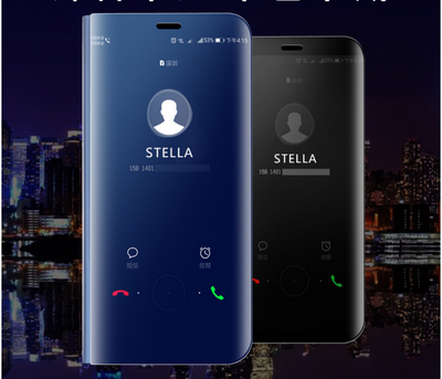 Funda Espejo de Cuero con Acabado Cromado para Teléfono - Image 4