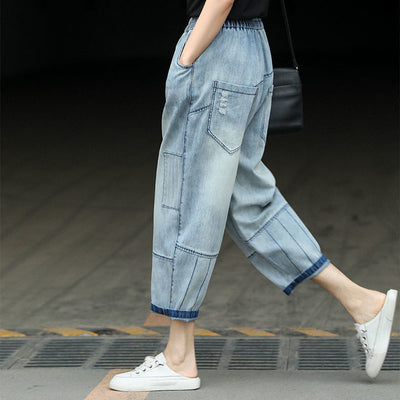 Pantalón Denim Lápiz Holgado con Costuras Decorativas BF Style - Image 7