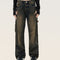 Overol Jeans Retro Americano Lavado Pesado Efecto Barro