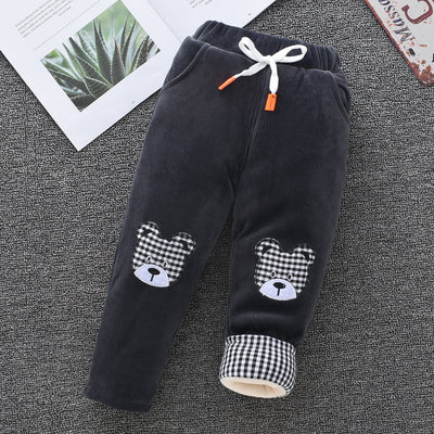 Pantalones de Algodón para Niños y Niñas con Forro Térmico Triple Capa - Image 25