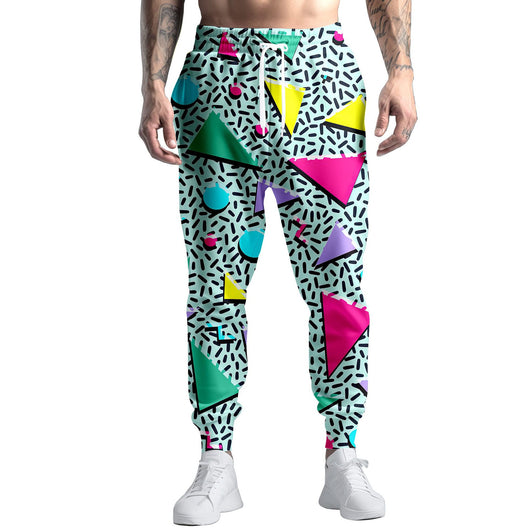 Pantalones de Chándal Estampado Digital Graffiti Colorido Corte Recto - Image 12