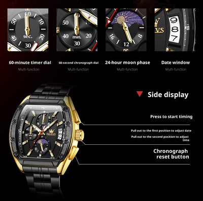 Reloj de Hombre con Correa de Acero y Esfera Luminosa - Image 14
