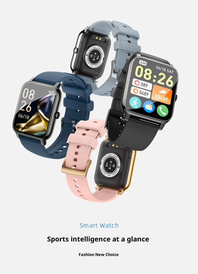 Reloj Inteligente P90 con Pantalla Cuadrada 185, Llamadas Bluetooth y Monitoreo de Salud - Image 15