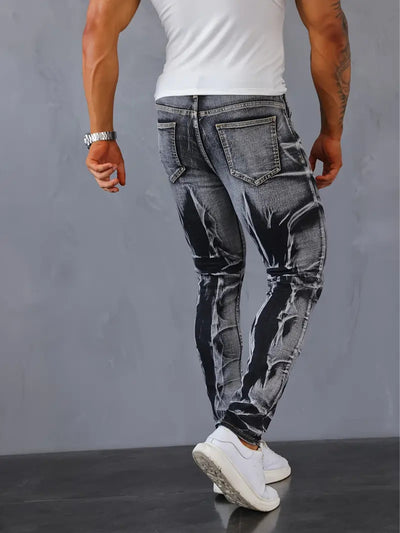 Pantalones Slim Fit para Hombre con Estampado Floral Irregular - Image 16