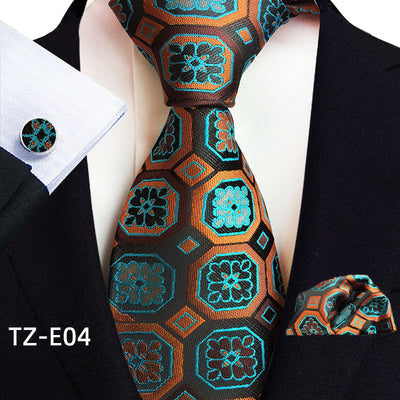 Set de 3 Piezas: Corbata Paisley, Pañuelo de Bolsillo y Gemelos - Image 9