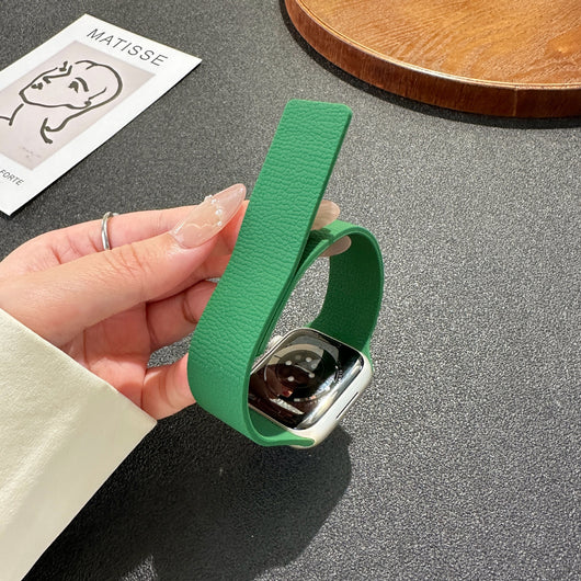 Correa Magnética para iWatch S10 Patrón Litchi Silicona Suave - Image 39