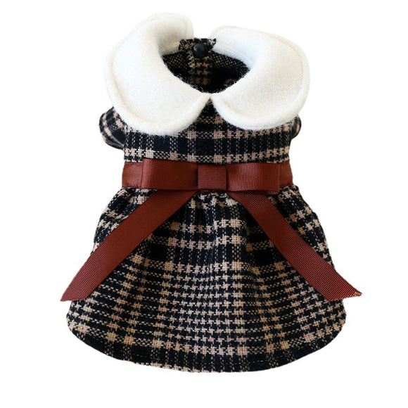 Conjunto de Muñecas Princesa Estudiante con Cuello Tartán Cálido