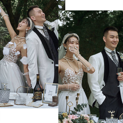 Vestido de Encaje Escote V para Sesión de Fotos en Pareja, Viajes y Bodas - Image 8