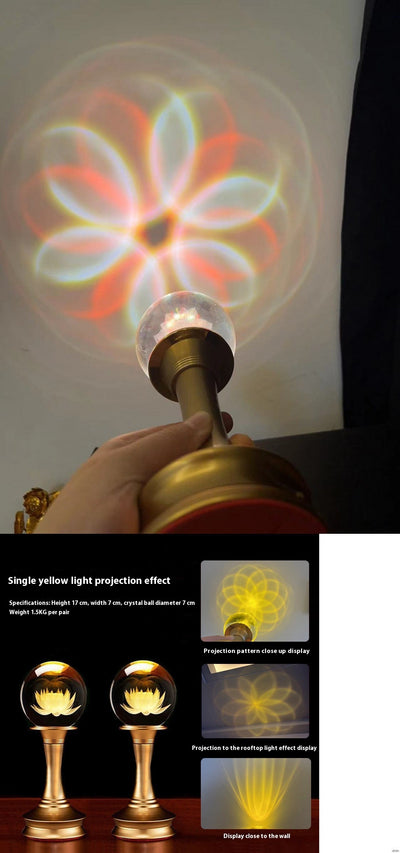 Lámpara Buda Loto Cristal LED Multicolor - Luz Decorativa para Altar y Hogar - Image 13