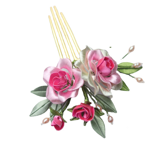 Peine Ondulado de Flores Peonía Camelia con Degradado Curling - Image 2
