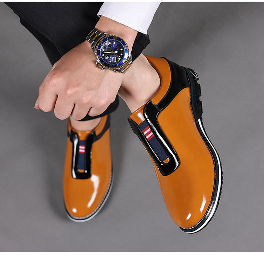 Zapatos Casuales de Cuero para Hombre en Colores Sólidos - Image 15