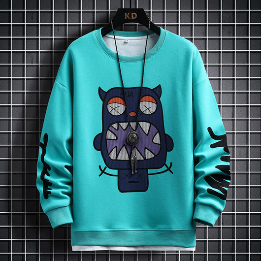 Suéter Casual para Hombre con Diseño Cartoon - Primavera y Otoño - Image 8