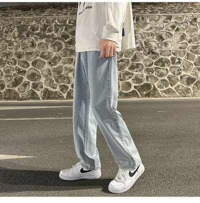Jeans Grises Holgados de Pierna Recta para Hombre - Image 18