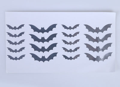 Blue cloud-shaped inlay stickers for guitar fingerboards, shown on a guitar neck and as a full sheet. - Image 31