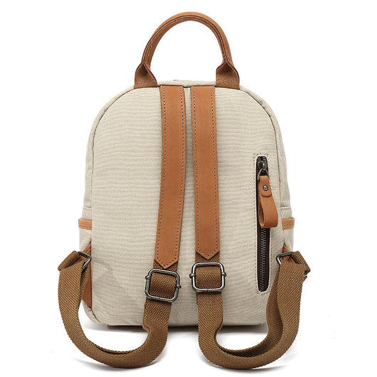 Mochila Canvas Impermeable de Color Liso para Mujer - Image 14