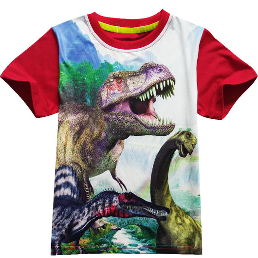 Playera Infantil Estampado Dinosaurio - Manga Corta para Niños - Image 3