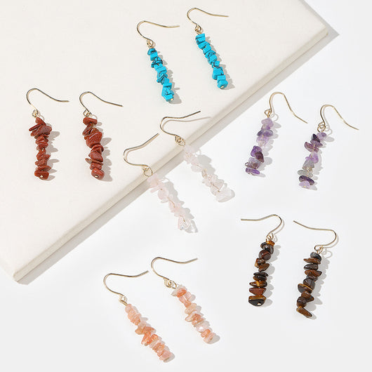 Aretes de Piedra de Cristal Natural para Mujer - Image 17