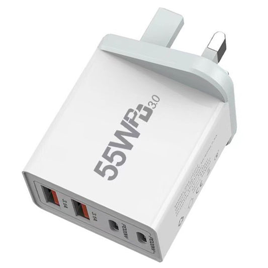 Cargador USB Multi-Puerto 55W - Carga Rápida para Múltiples Dispositivos - Image 2