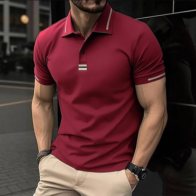 Polo Casual de Manga Corta para Hombre con Cuello Solapa - Image 6