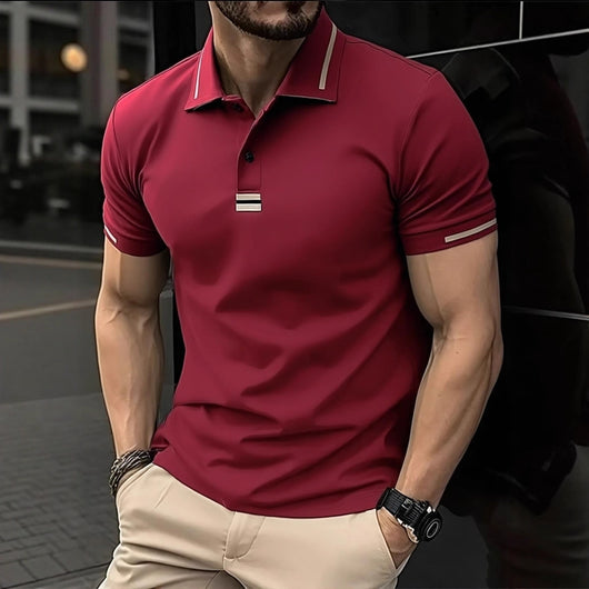 Polo Casual de Manga Corta para Hombre con Cuello Solapa - Image 6