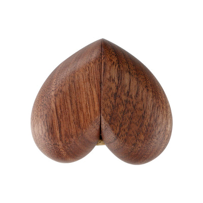 Caja Organizadora de Anillos en Forma de Corazón - Madera de Nogal Macizo - Image 12