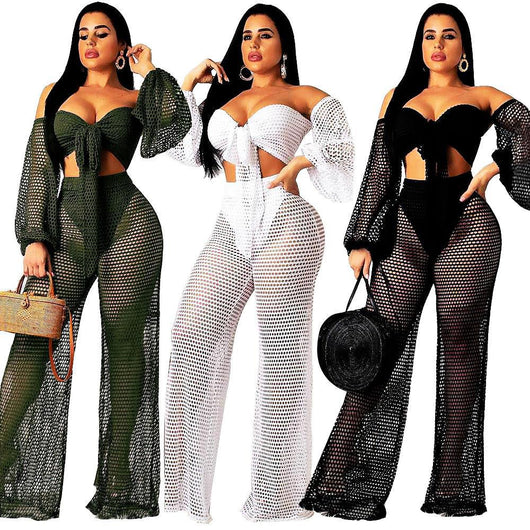 Traje Casual Elegante con Vestido Largo Hueco para Mujer - Image 7