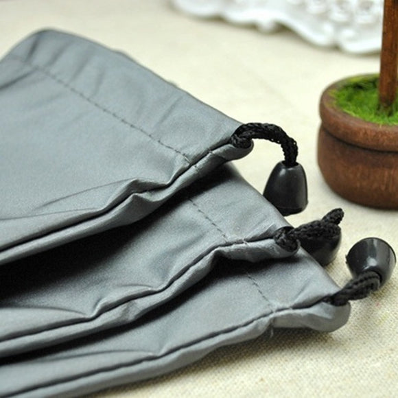 Bolsa Impermeable Gris para Cochecito con Cordón y Compartimento para Auriculares