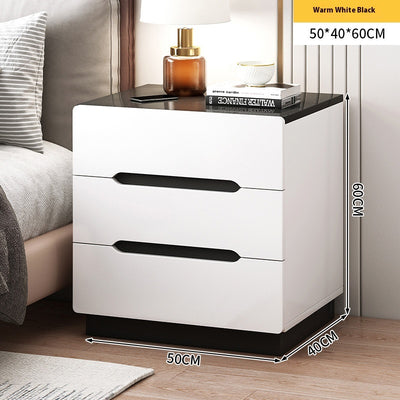 Mesita de Noche Compacta con Estante y Gabinete de Almacenamiento - Image 7