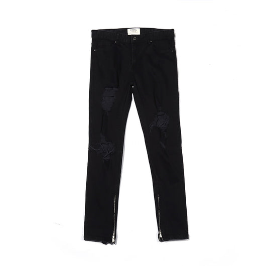 Pantalones Vaqueros Negros Rotos Estilo Urban para Hombre - Image 5